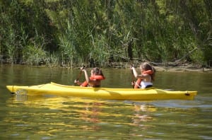 Kayaks in the Kalamazoo River