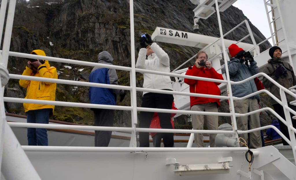 Taking photos on the National Geographic Explorer