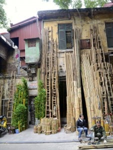 Bamboo store in the Old Quarter, Hanoi