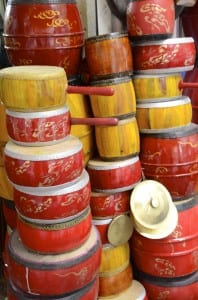 Drum shop in Old Quarter, Hanoi