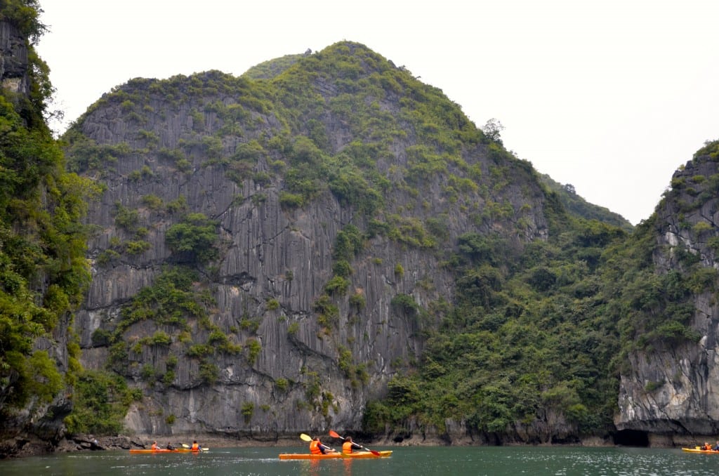 Kayaking in Halong Bay, North Vietnam