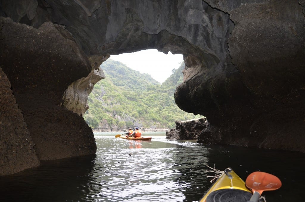 Kayaking in Halong Bay, North Vietnam