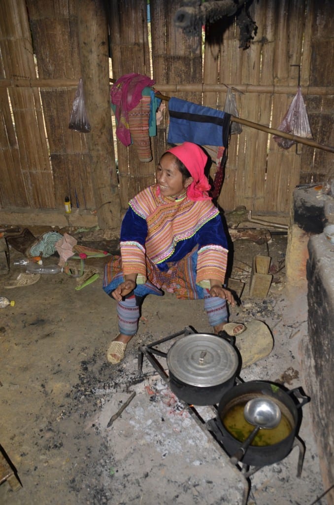 Cooking area in a home in the mountains of North Vietnam