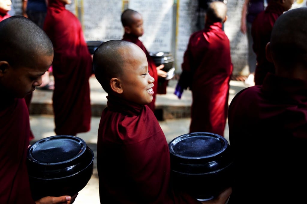 Collecting Alms in Burma 