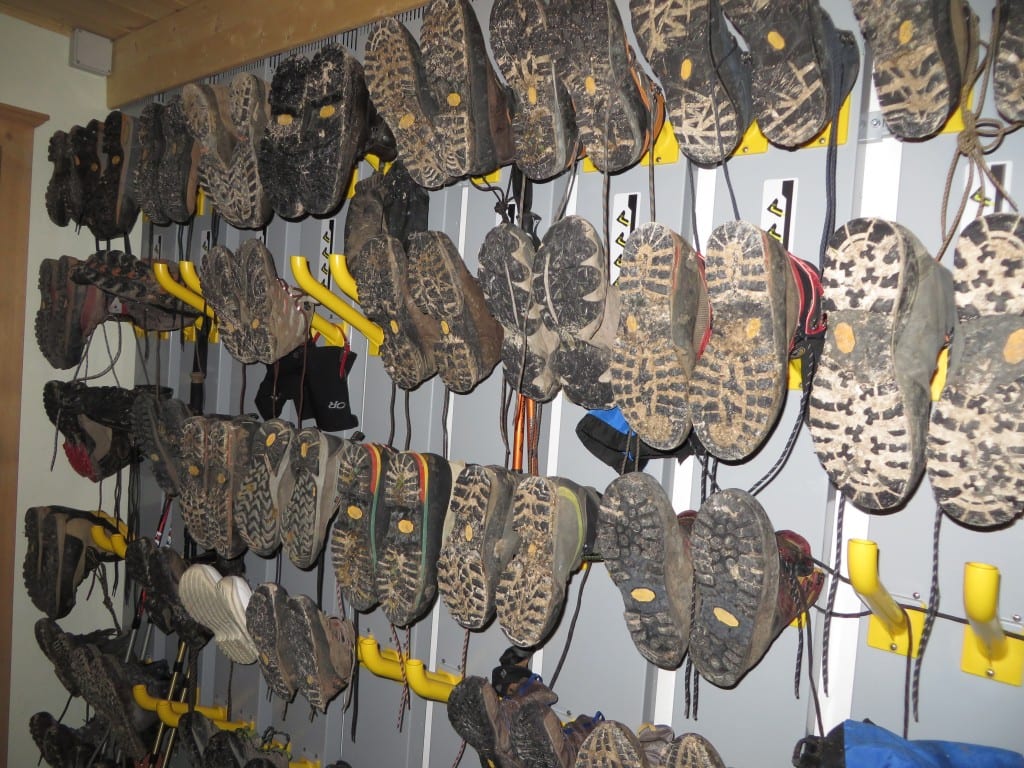 Shoe drying rooms at hotels in the Dolomites, Italy 114
