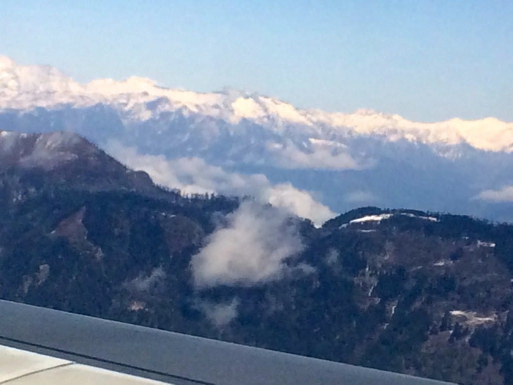 Flying into Paro 