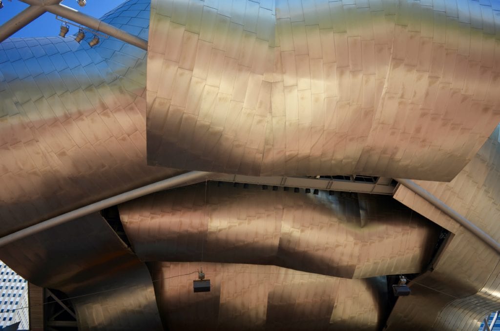 Frank Gehry designed Pavilion in Millennium Park, Chicago 