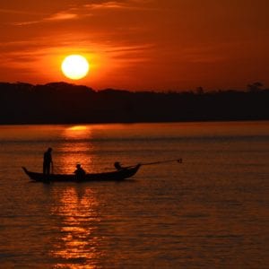 Sunrises and sunsets on the Irrawaddy River 
