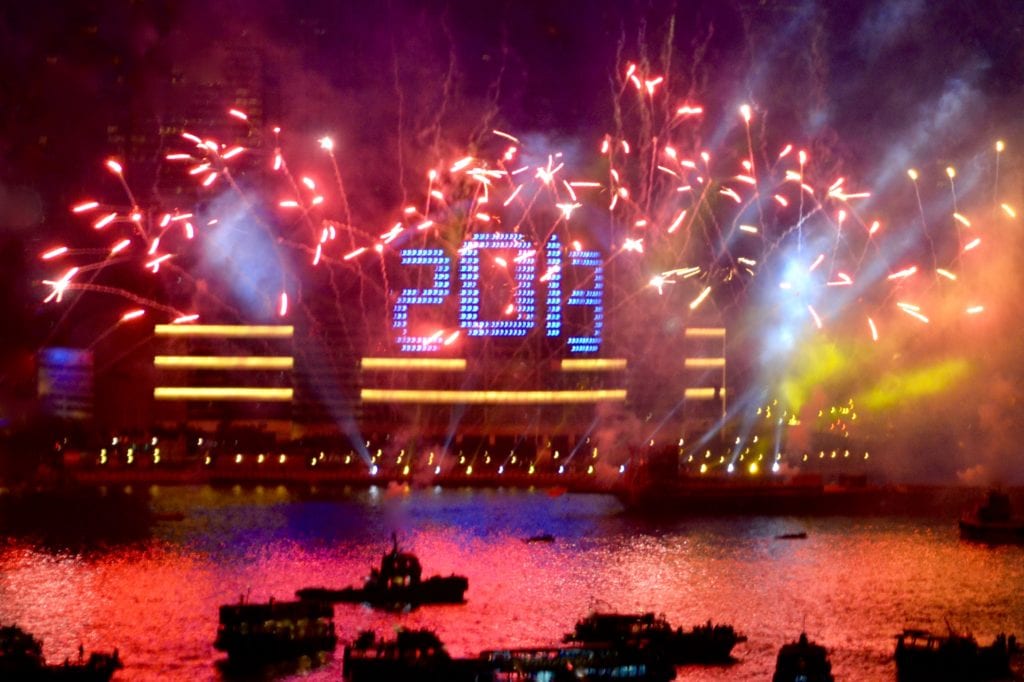 Fireworks in Hong Kong 