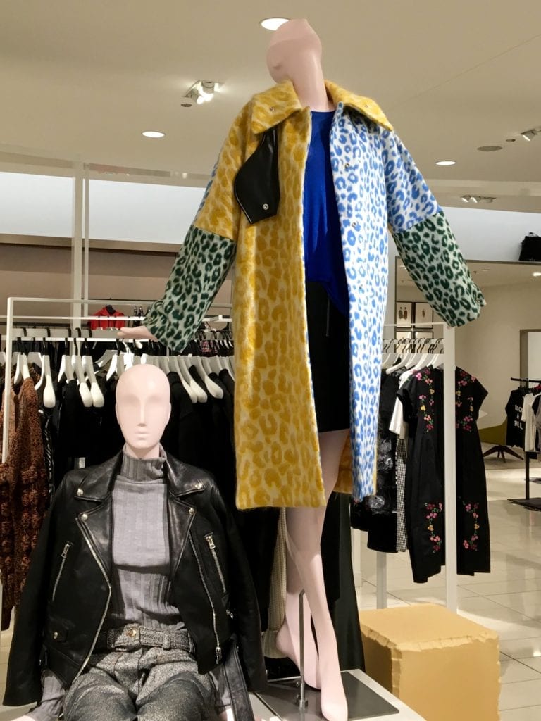 Coat on display at Nordstroms